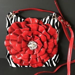 Animal print hobo messenger crossbody bag